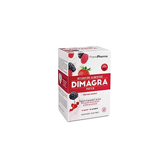 Dimagra protein red fruit 10 bustine integratore dimagrante