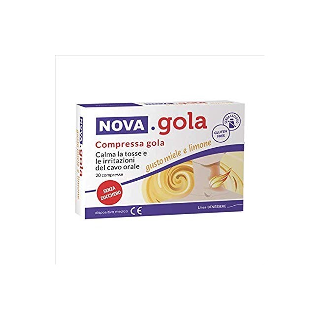 Nova gola limone e miele 20 compresse Nova gola limone e miele 20 compresse