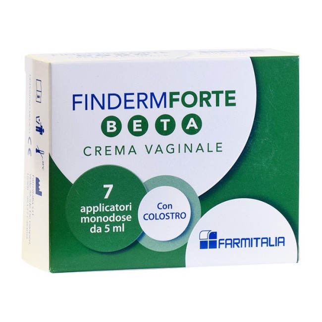 Finderm forte beta crema vaginale 7 applicatori monouso 5 g Finderm forte beta crema vaginale 7 applicatori monouso 5 g