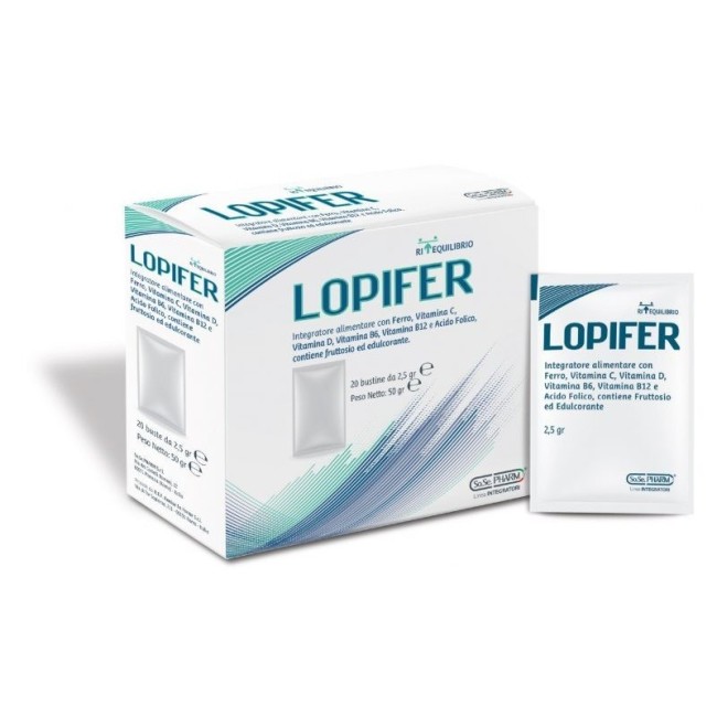 Lopifer 20 bustine integratore alimentare a base di ferro Lopifer 20 bustine integratore alimentare a base di ferro