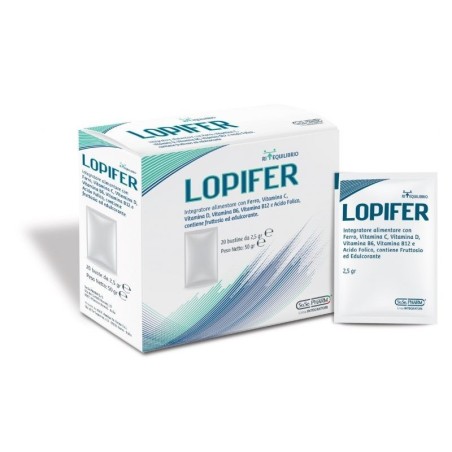 Lopifer 20 bustine integratore alimentare a base di ferro Lopifer 20 bustine integratore alimentare a base di ferro