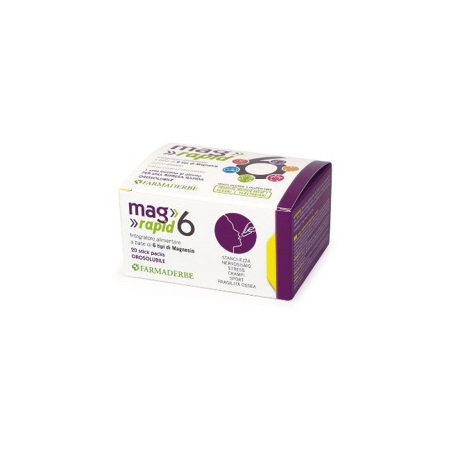 Mag 6 rapid 20 bustine integratore alimentare di magnesio Mag 6 rapid 20 bustine integratore alimentare di magnesio