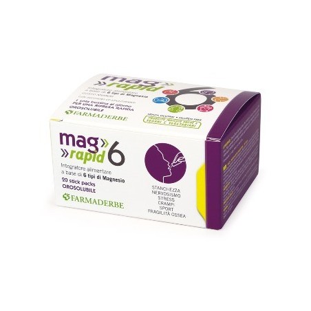 Mag 6 rapid 20 bustine integratore alimentare di magnesio Mag 6 rapid 20 bustine integratore alimentare di magnesio