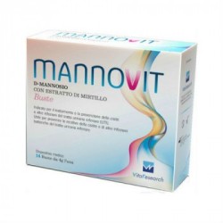 Mannovit 14 bustine integratore alimentare con mannosio e mirtillo