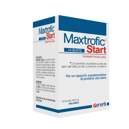 Maxtrofic start 14 bustine integratore alimentare di proteine Maxtrofic start 14 bustine integratore alimentare di proteine