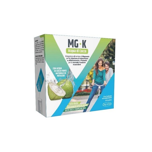 Mg-k acqua di cocco 20 bustine integratore alimentare Mg-k acqua di cocco 20 bustine integratore alimentare