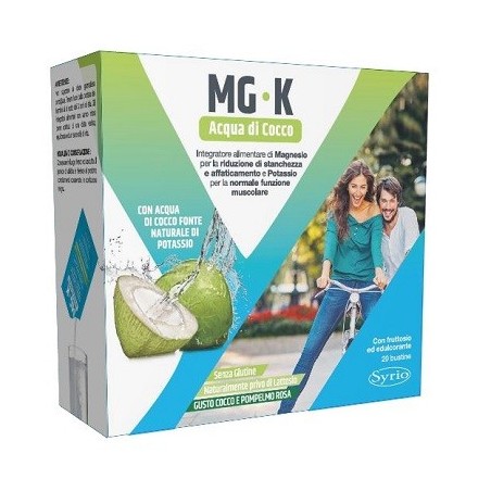 Mg-k acqua di cocco 20 bustine integratore alimentare Mg-k acqua di cocco 20 bustine integratore alimentare