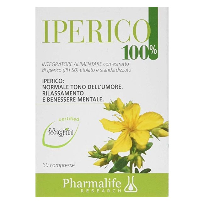 Pharmalife Iperico 100% 60 compresse integratore alimentare Pharmalife Iperico 100% 60 compresse integratore alimentare