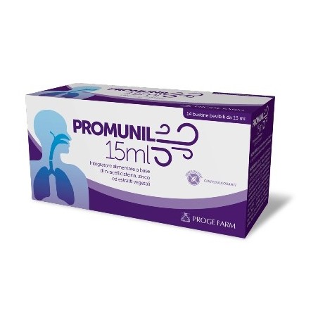 Promunil 14 bustine x 15 ml bevibili integratore alimentare Promunil 14 bustine x 15 ml bevibili integratore alimentare