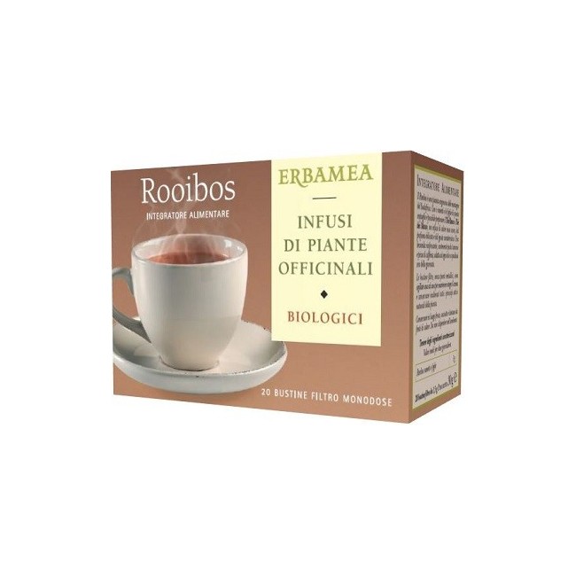 Erbamea Rooibos tea 20 bustine filtro senza caffeina Erbamea Rooibos tea 20 bustine filtro senza caffeina