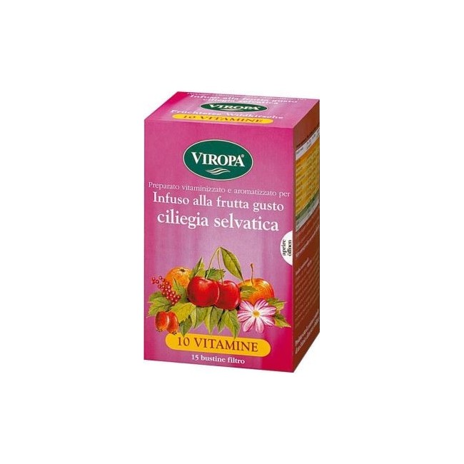 Viropa 10 vitamine ciliege infuso 15 bustine Viropa 10 vitamine ciliege infuso 15 bustine