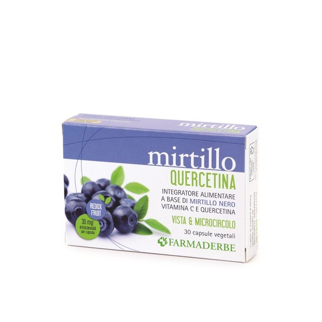 Farmaderbe Mirtillo quercetina integratore alimentare 30 capsule Farmaderbe Mirtillo quercetina integratore alimentare 30 capsule