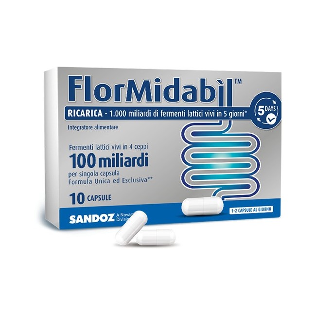Sandoz Flormidabil ricarica integratore alimentare 10 capsule