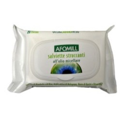 Afomill salviettine struccanti con olio micellare 20 pezzi