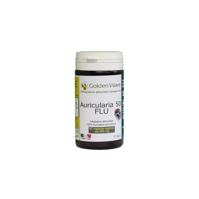 Golden wave Auricularia 50 flu 60 capsule integratore alimentare Golden wave Auricularia 50 flu 60 capsule integratore alimentare