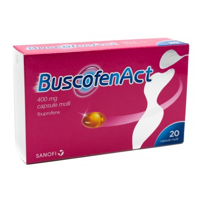 Buscofenact 20 capsule molli farmaco con ibuprofene 400 mg