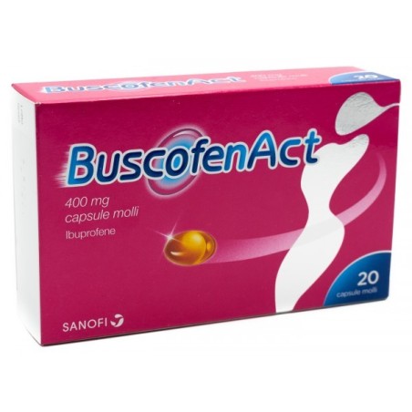 Buscofenact 20 capsule molli farmaco con ibuprofene 400 mg Buscofenact 20 capsule molli farmaco con ibuprofene 400 mg