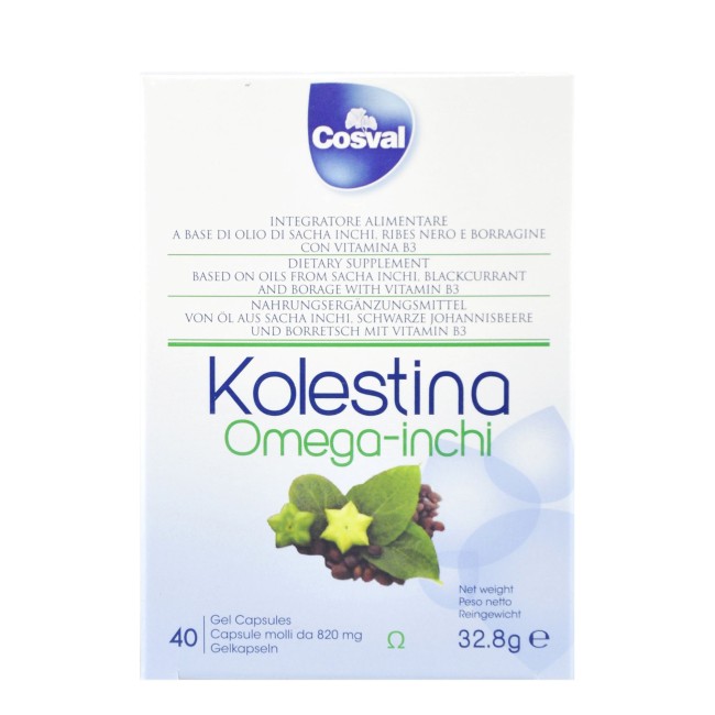 Kolestina omega-inchi integratore 40 capsule molli da 820 mg