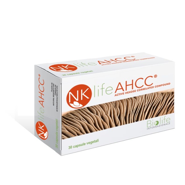 Biolife Nklife ahcc 60 capsule integratore alimentare 36,58 g Biolife Nklife ahcc 60 capsule integratore alimentare 36,58 g