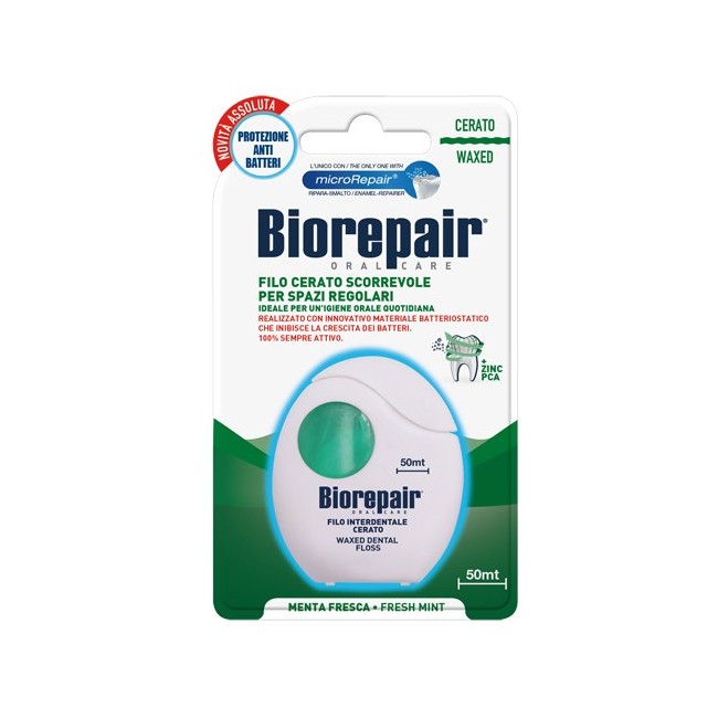 Biorepair filo interdentale cerato al gusto di menta Biorepair filo interdentale cerato al gusto di menta