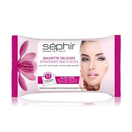 Sephir salviette delicate struccanti viso e occhi 25 pezzi Sephir salviette delicate struccanti viso e occhi 25 pezzi