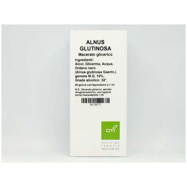Oti Alnus glutinosa macerato glicerico 10% gocce da 100ml Oti Alnus glutinosa macerato glicerico 10% gocce da 100ml