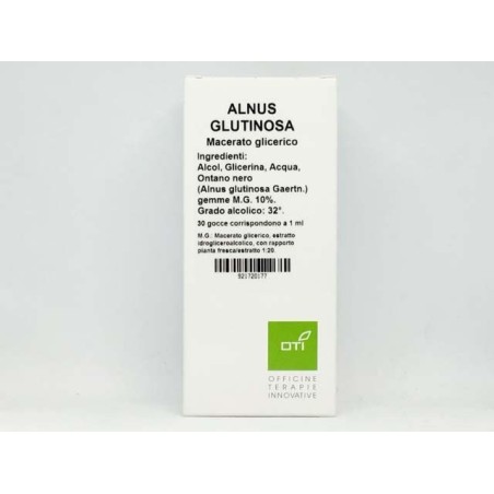 Oti Alnus glutinosa macerato glicerico 10% gocce da 100ml Oti Alnus glutinosa macerato glicerico 10% gocce da 100ml