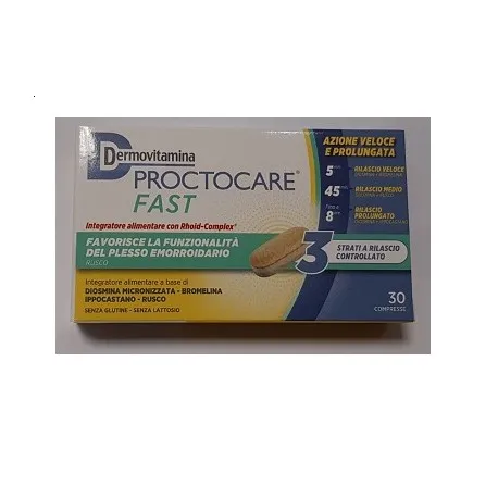 Dermovitamina Proctocare Fast 30 Capsule integratore per le emorroidi -  Para-Farmacia Bosciaclub