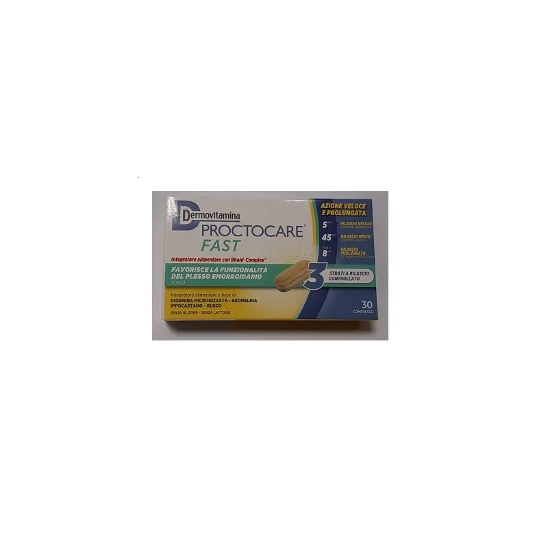 Dermovitamina Proctocare Fast 30 Capsule integratore per le emorroidi -  Para-Farmacia Bosciaclub
