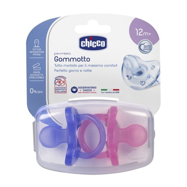 Chicco gommotto physio silicone bimba 12 mesi+ 2 pezzi Chicco gommotto physio silicone bimba 12 mesi+ 2 pezzi