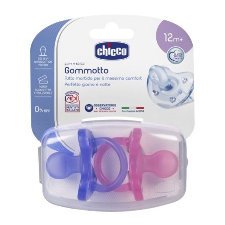 Chicco gommotto physio silicone bimba 12 mesi+ 2 pezzi Chicco gommotto physio silicone bimba 12 mesi+ 2 pezzi
