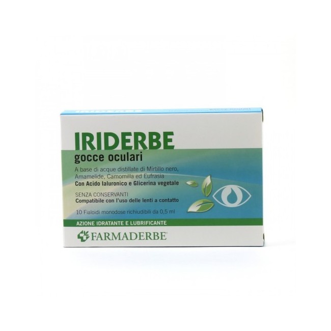 Iriderbe gocce oculari monodosi 10 flaconcini da 0,5ml Iriderbe gocce oculari monodosi 10 flaconcini da 0,5ml