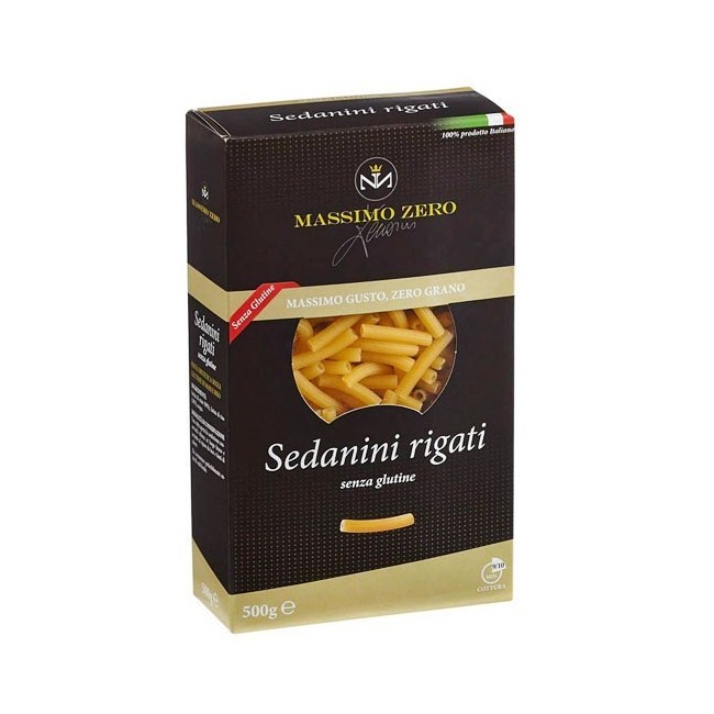 Massimo Zero Sedanini rigati pasta senza glutine 400 grammi Massimo Zero Sedanini rigati pasta senza glutine 400 grammi