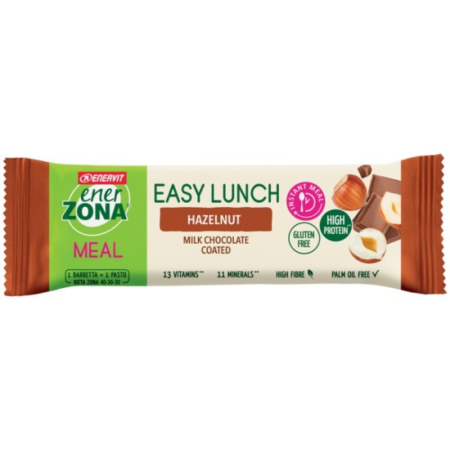 Enerzona easy lunch hazelnut barretta pasto sostitutivo 58 g Enerzona easy lunch hazelnut barretta pasto sostitutivo 58 g