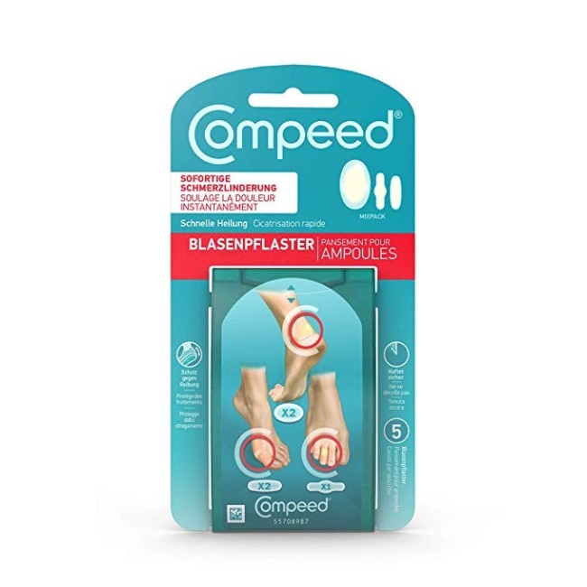 Compeed cerotti Idrocolloidali per vesciche misto 5 pezzi Compeed cerotti Idrocolloidali per vesciche misto 5 pezzi