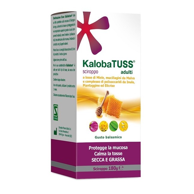 Kalobatuss adulti sciroppo per tosse secca e grassa 180 g Kalobatuss adulti sciroppo per tosse secca e grassa 180 g