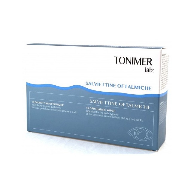 Tonimer eyes salviettine oftalmiche per adulti e bambini 16 pezzi
