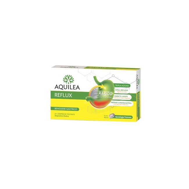 Uriach Aquilea reflux dispositivo medico per il reflusso 24 compresse Uriach Aquilea reflux dispositivo medico per il reflusso 24 compresse