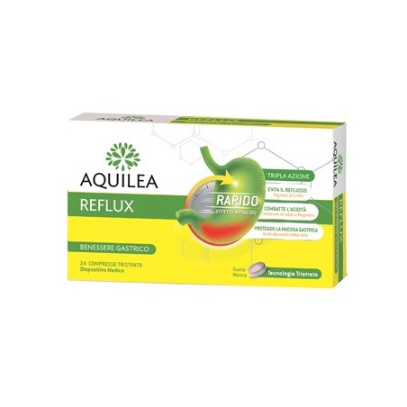 Uriach Aquilea reflux dispositivo medico per il reflusso 24 compresse Uriach Aquilea reflux dispositivo medico per il reflusso 24 compresse