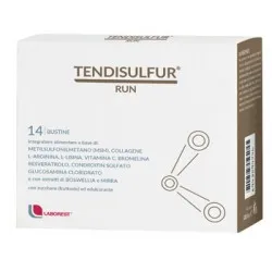 4 pezzi Tendisulfur run 14 bustine integratore per sportivi