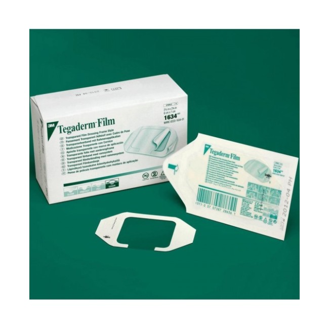 Medicazione tegaderm film trasparente ed impermeabile 4,4 x 4,4 cm Medicazione tegaderm film trasparente ed impermeabile 4,4 x 4,4 cm