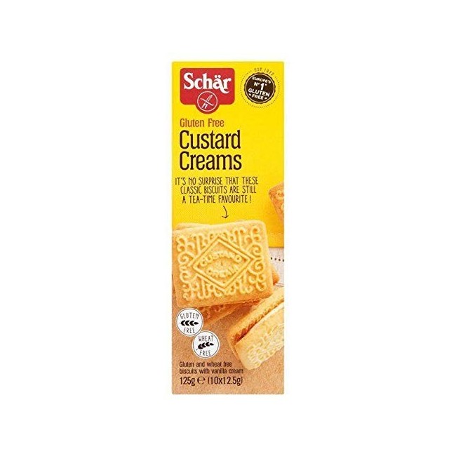 Schar custard cream biscotto senza glutine 125 g Schar custard cream biscotto senza glutine 125 g