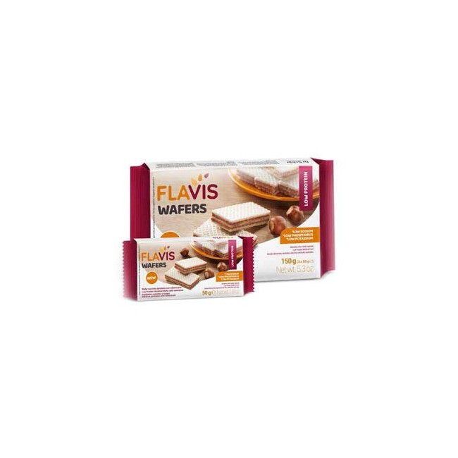 Mevalia flavis wafer nocciola alimento aproteico 150 g Mevalia flavis wafer nocciola alimento aproteico 150 g