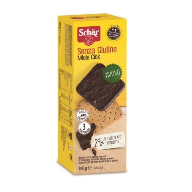 Schar biscotti miele ciok alimento senza glutine 190 g Schar biscotti miele ciok alimento senza glutine 190 g