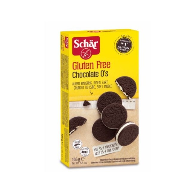 Schar chocolate o's biscotti alimento senza glutine 165 g Schar chocolate o's biscotti alimento senza glutine 165 g