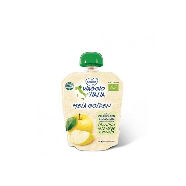 Mellin viaggio italia pouch bio mela golden 90 g Mellin viaggio italia pouch bio mela golden 90 g