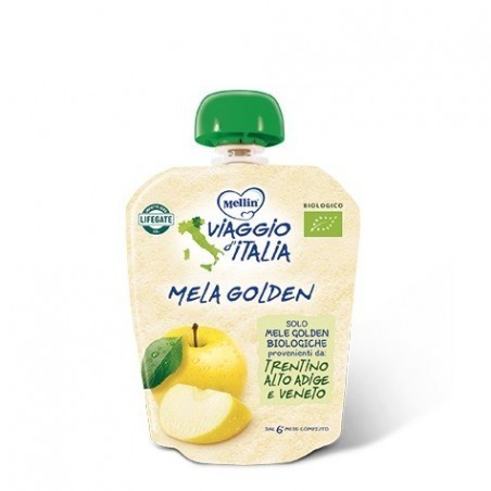 Mellin viaggio italia pouch bio mela golden 90 g Mellin viaggio italia pouch bio mela golden 90 g