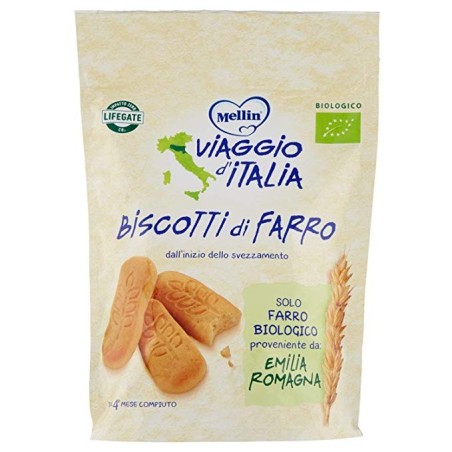 Mellin viaggio italia biscotto farro dal 4° mese in poi 150 g Mellin viaggio italia biscotto farro dal 4° mese in poi 150 g