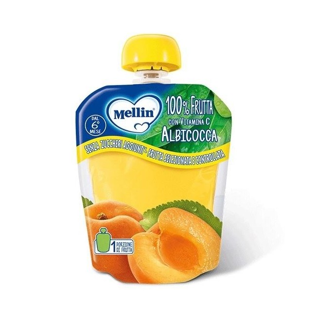 Mellin 100% albicocca merenda dal 6° mese 90 ga Mellin 100% albicocca merenda dal 6° mese 90 ga