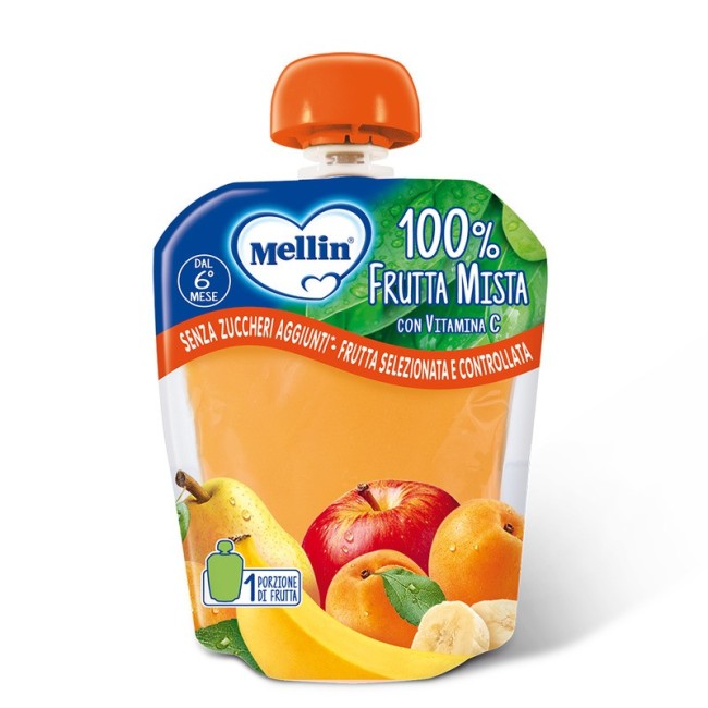 Mellin 100% frutta mista merenda dal 6° mese 90 g Mellin 100% frutta mista merenda dal 6° mese 90 g
